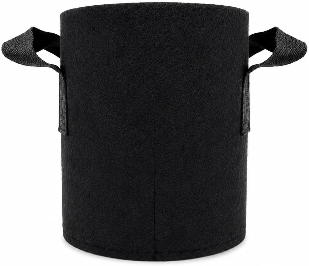 HyperBloom 5-Pack 1 Gallon Fabric Grow Pots with Handles for Indoor & Outdoor Plants, Heavy Duty Nonwoven Grow Bags for Air Pruned Roots, Breathable Reusable Plant Containers for Vegetables, Herbs & Hydroponics